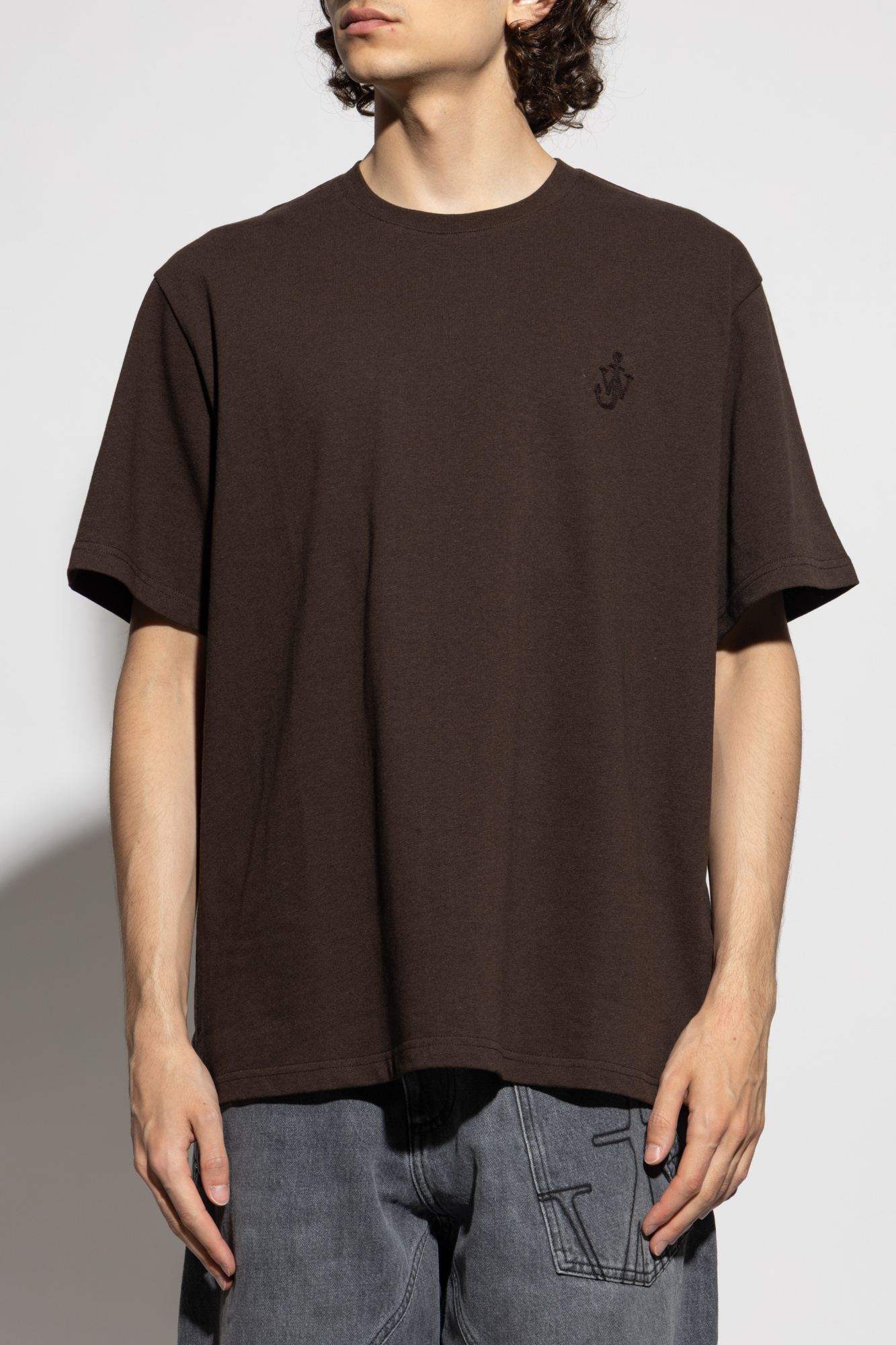 【セール】 Brown T-shirt with embroidered logo JW Anderson - Vitkac AS トップス